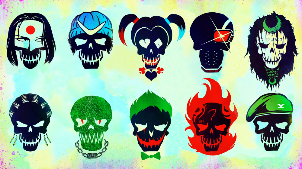 escuadron suicida banner calaveritas